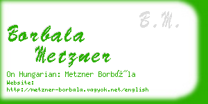 borbala metzner business card